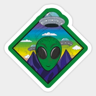 Alien Attack Sticker